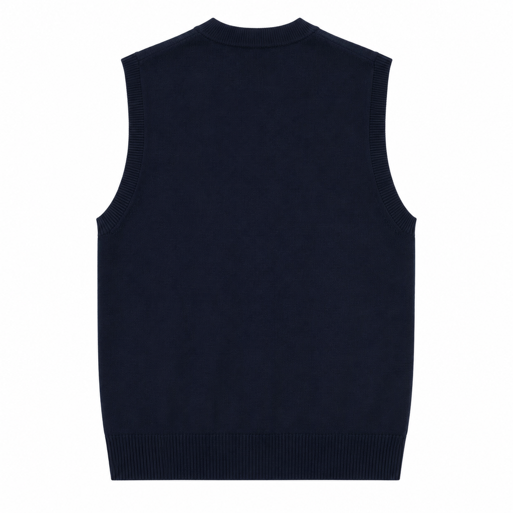 Alpha Studio Men Cardigan Sleeveless Blue