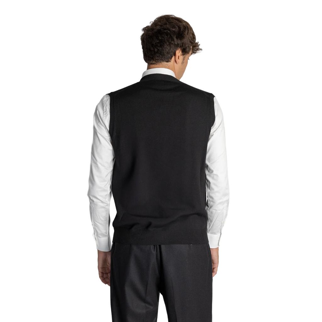 Alpha Studio Men Cardigan Sleeveless Blue