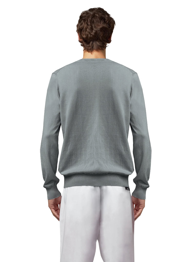Alpha Studio Men Knit Crew Neck Asfalto Grey