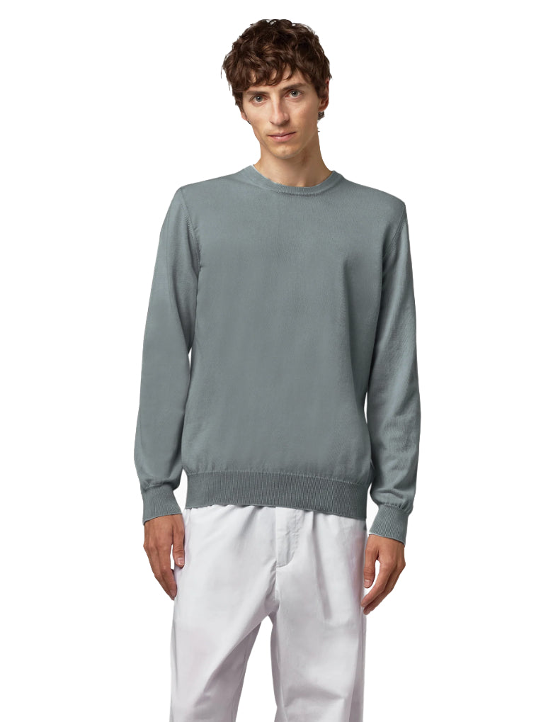 Alpha Studio Men Knit Crew Neck Asfalto Grey