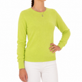 Emilio Romanelli Women Knit Cashmere Crew Neck Yellow