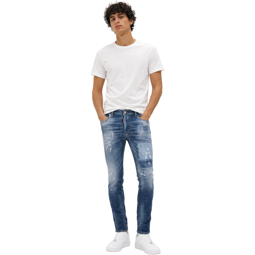 Dsquared2 Men Denim Skater Jeans Blue