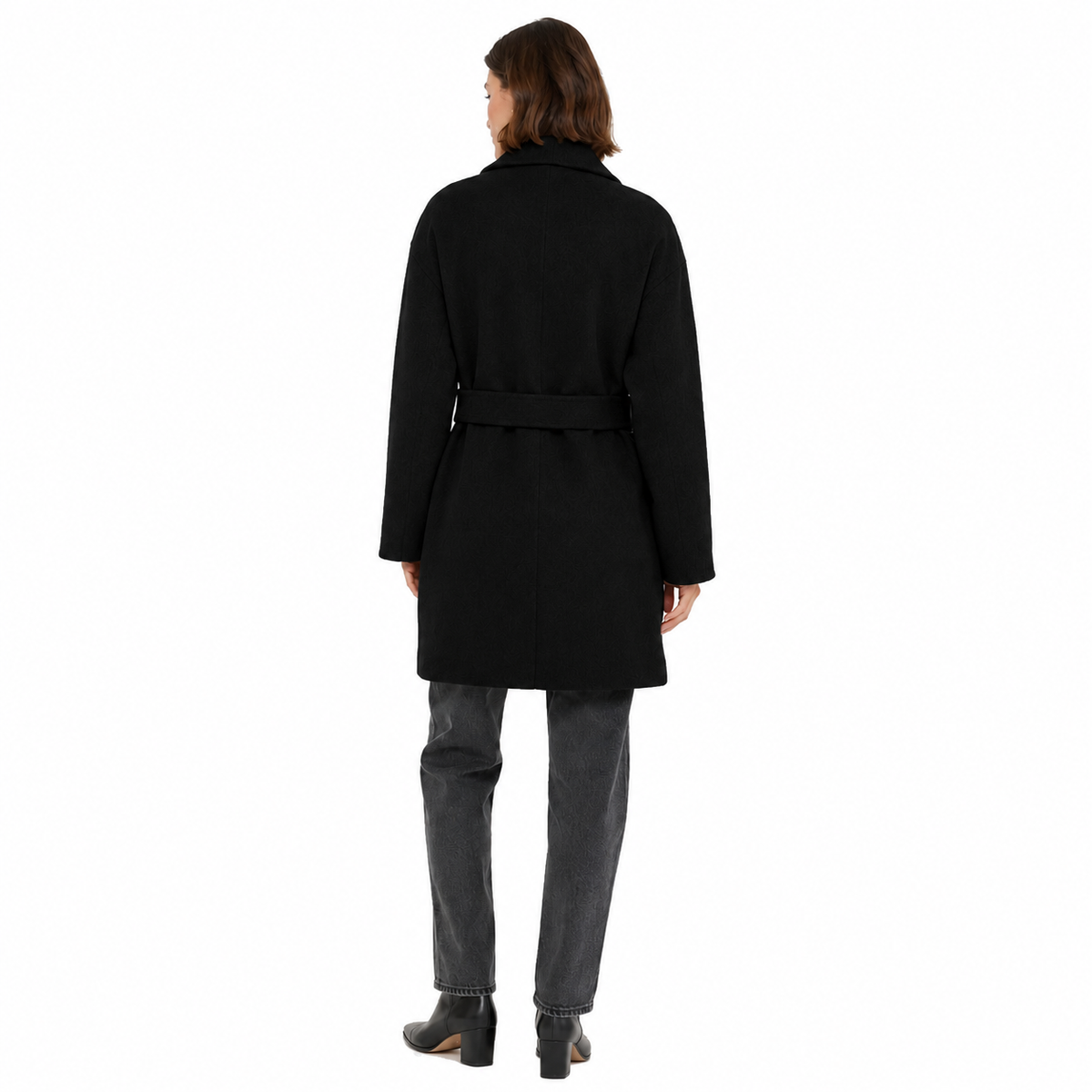 Bagutta Women Coat Wool Belt Black