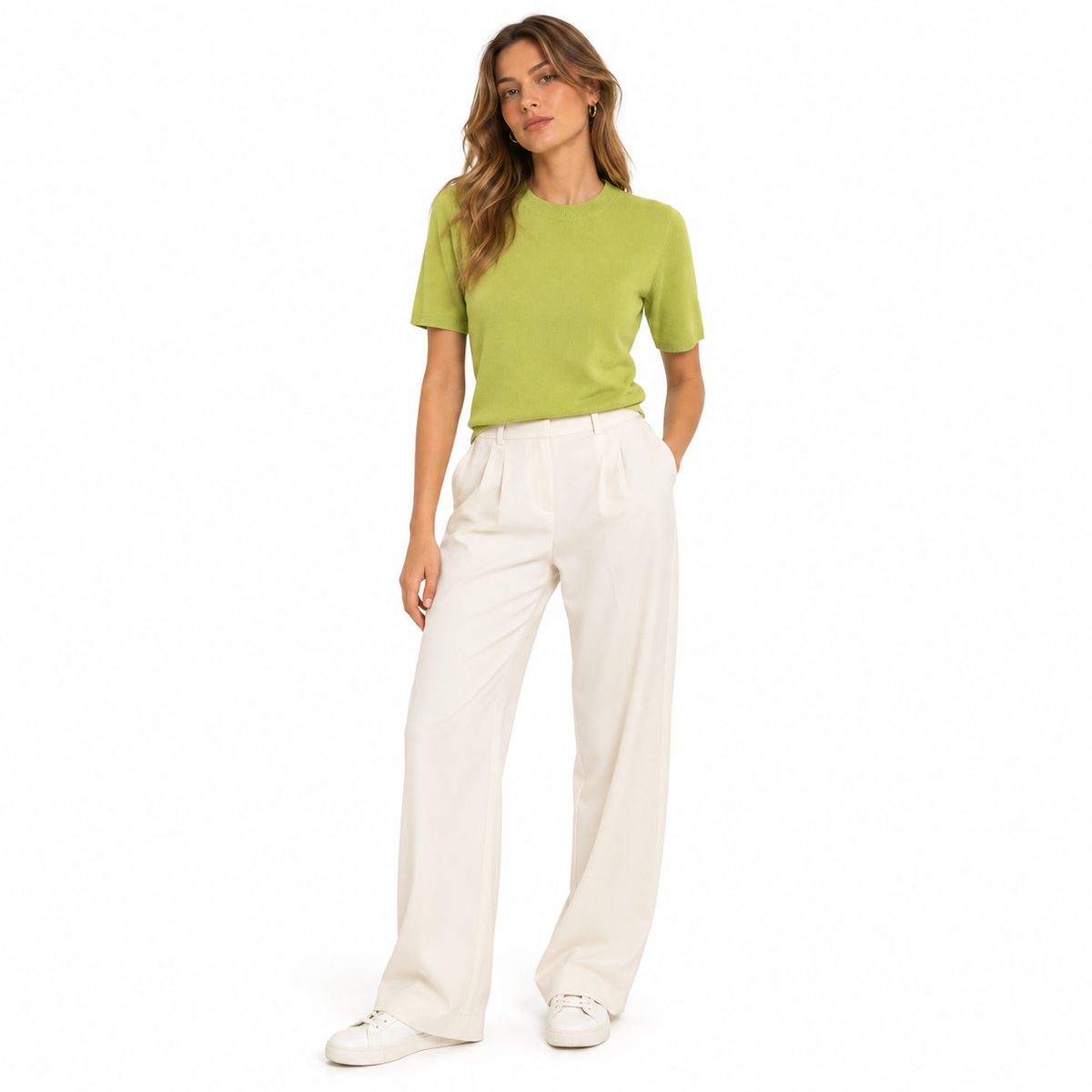 anna molinari Women T-Shirt Crew Neck Green