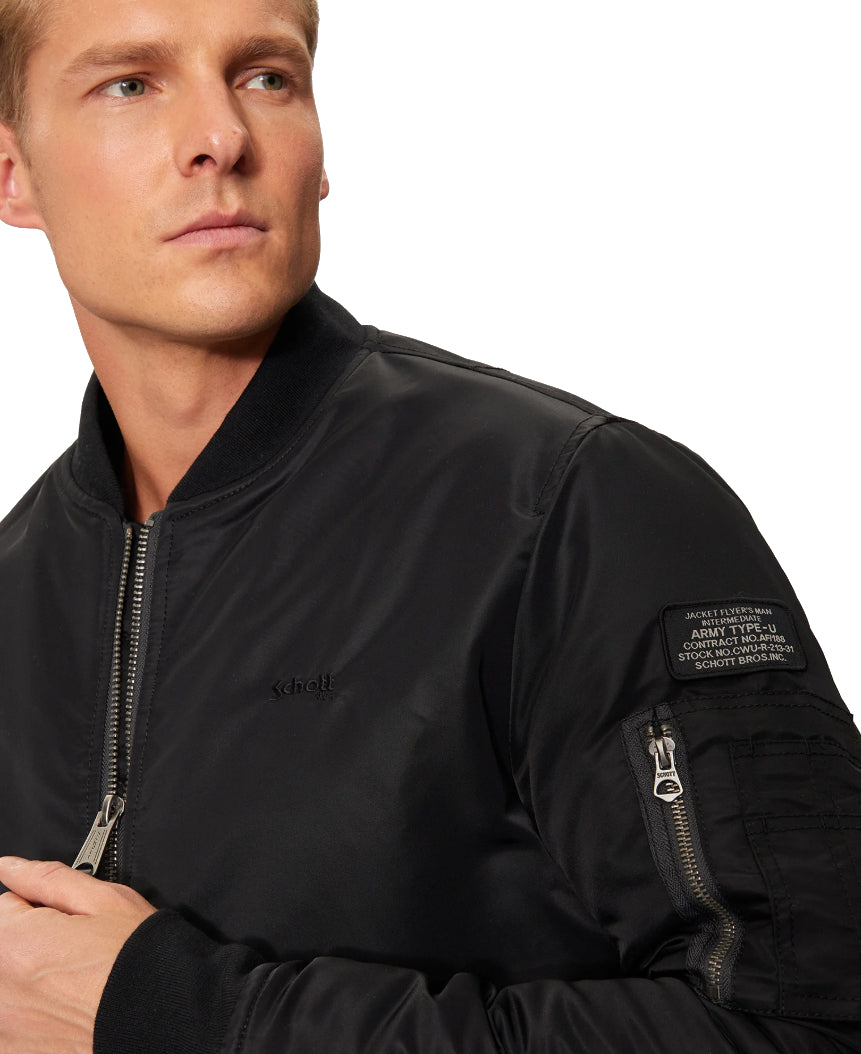 Schott NYC Men Airforce Jacket Black
