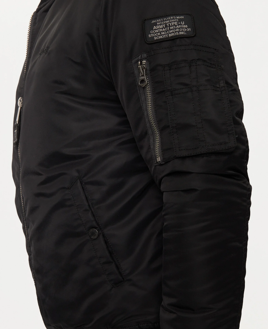 Schott NYC Men Airforce Jacket Black