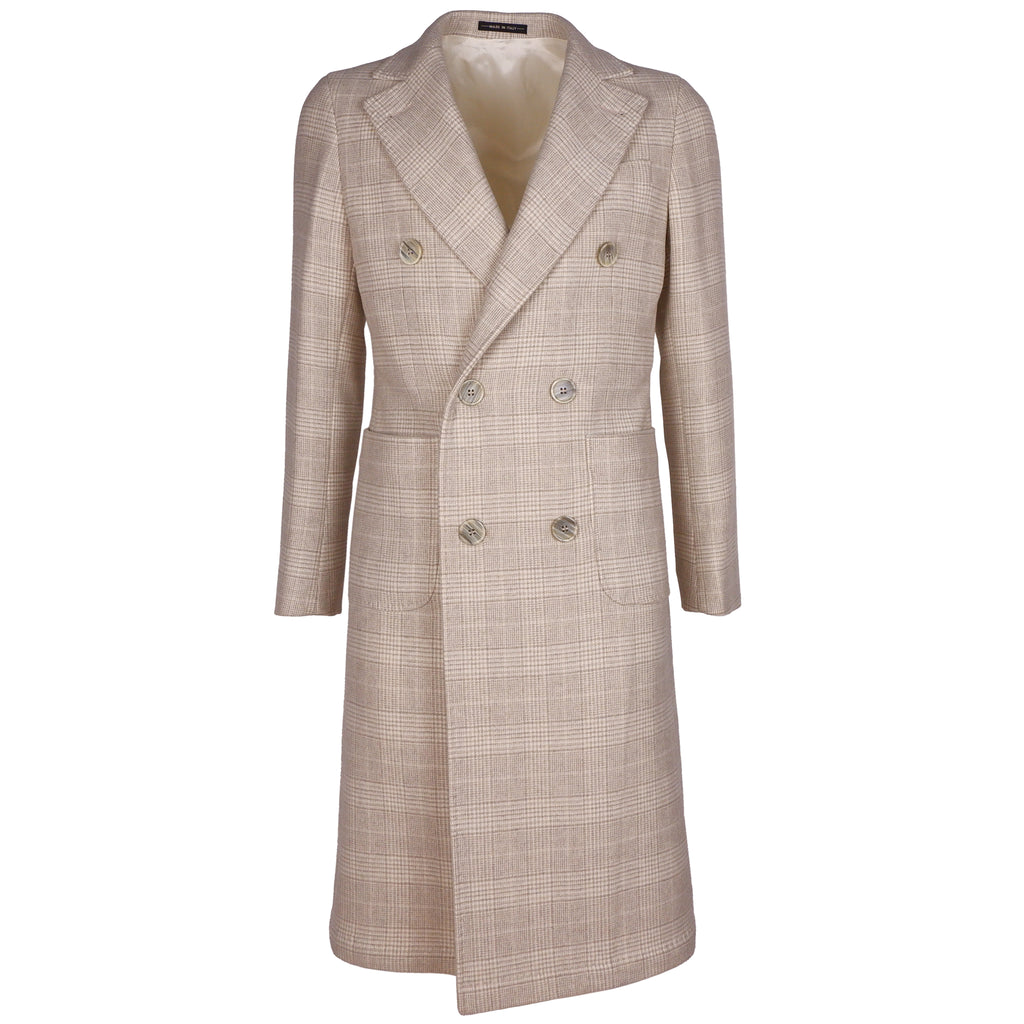Loro Piana Fabric Men Coat Cashmere Double-Breasted Beige