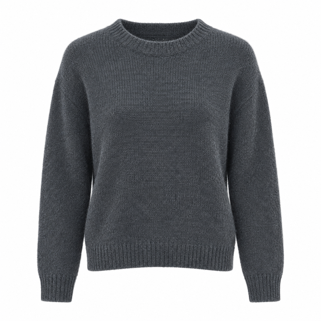 anna molinari Women Knit Crew Neck Antracite Grey