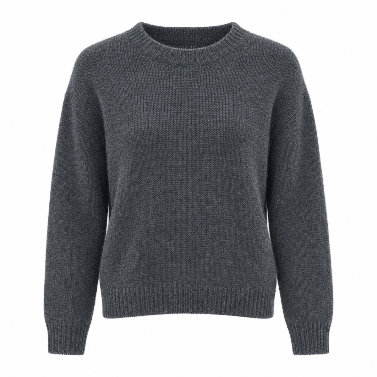 anna molinari Women Knit Crew Neck Antracite Grey