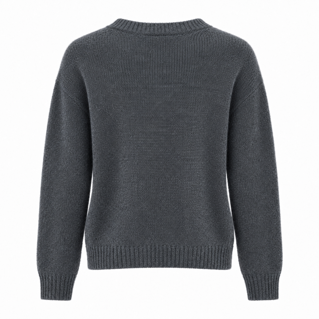 anna molinari Women Knit Crew Neck Antracite Grey
