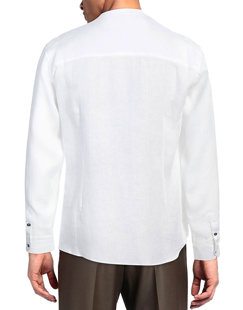 Alpha Studio Men Shirt Guru Linen White