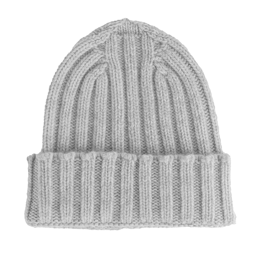 100% Cashmere Unisex Beanie Cashmere Grey