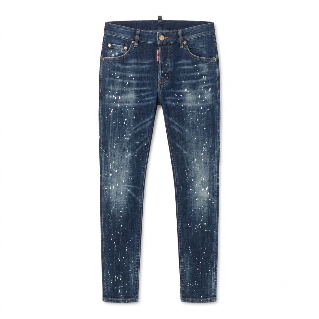 Dsquared2 Men Denim Vernice Jeans Blue