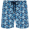 Vilebrequin Men Swim Shorts Sea Fish Blue