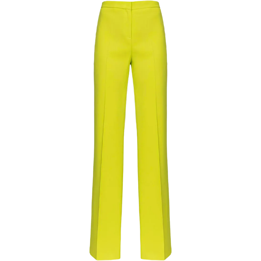 Pinko Women Trousers Hulka Gialli Yellow