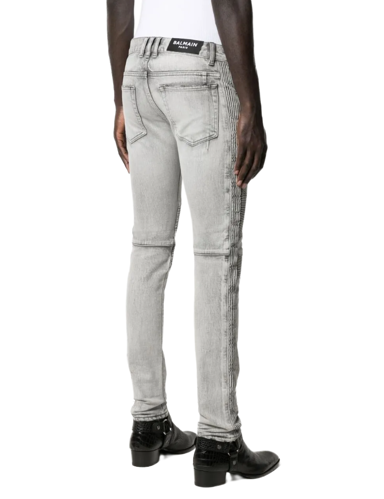 Balmain Men Jeans Slim Grey