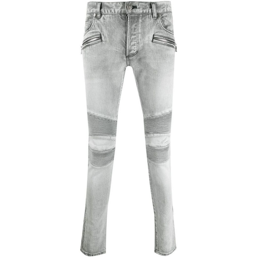 Balmain Men Jeans Slim Grey