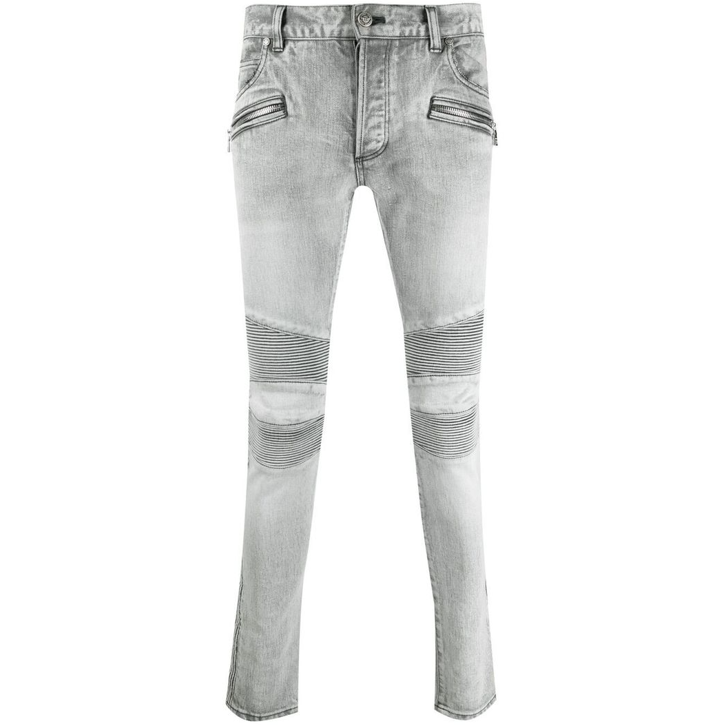 Balmain Men Jeans Slim Grey