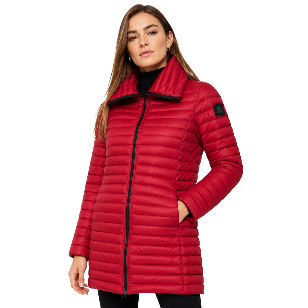 Moose knuckles Women Down Jacket Long LDS QLTD Red