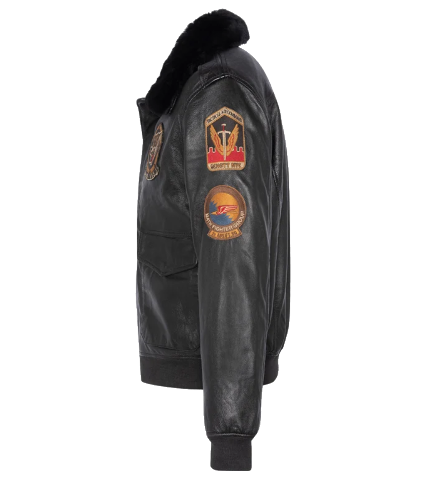Schott NYC Men Jacket Badge Pilot Black