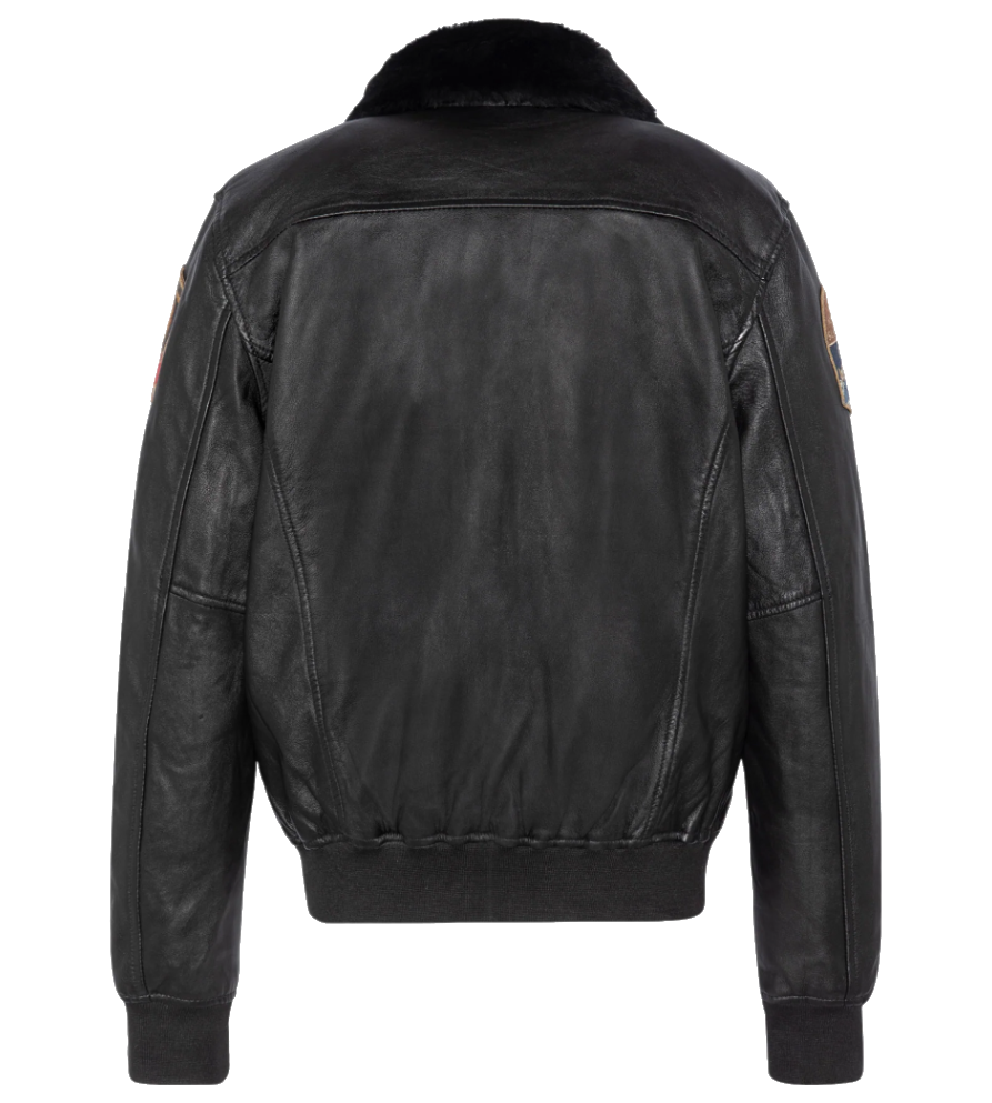 Schott NYC Men Jacket Badge Pilot Black