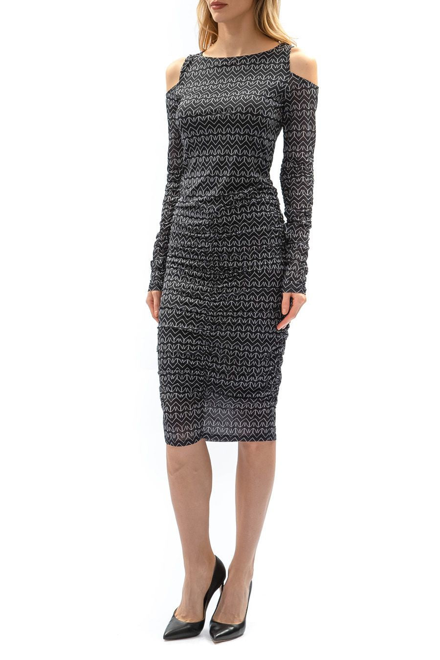 Patrizia Pepe Women Dress Print Monogram Black