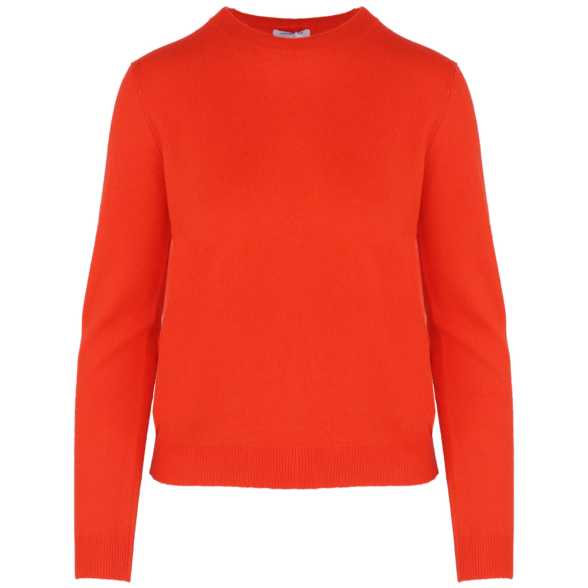 Malo Women Crew Neck Cashmere Brick Sweaters Orange