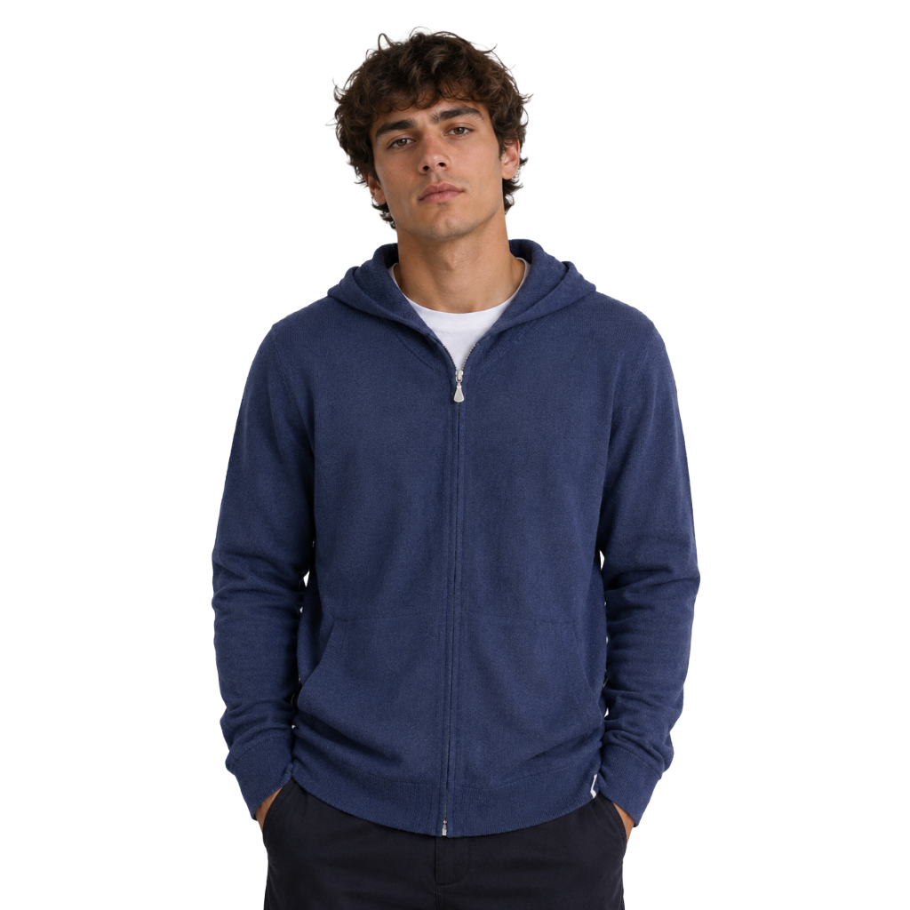 Alpha Studio Men Sweatshirt Zip Geelong Blue