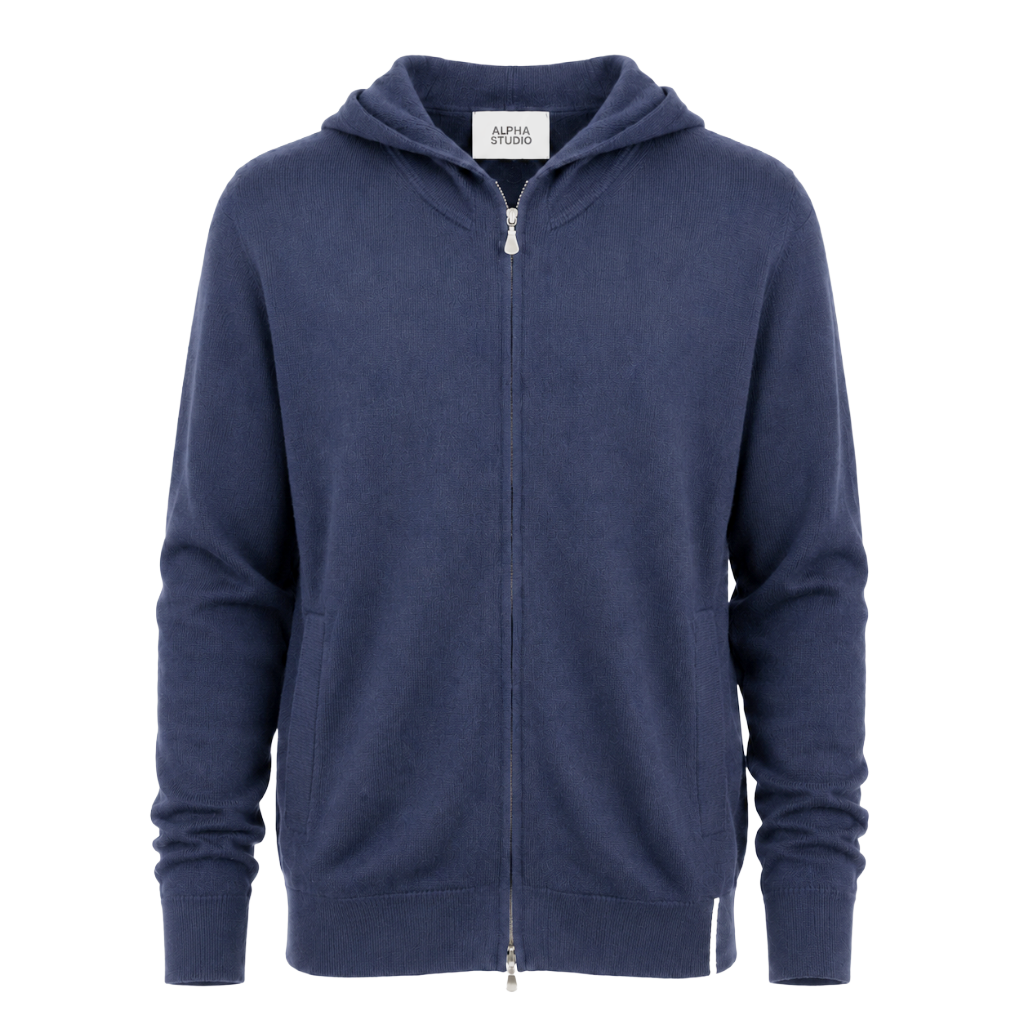 Alpha Studio Men Sweatshirt Zip Geelong Blue