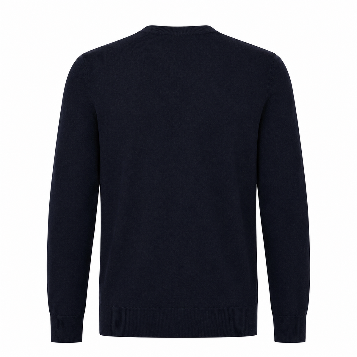 Alpha Studio Men Knit Crew Neck Wool Merino Blue