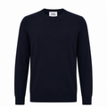 Alpha Studio Men Knit Crew Neck Wool Merino Blue
