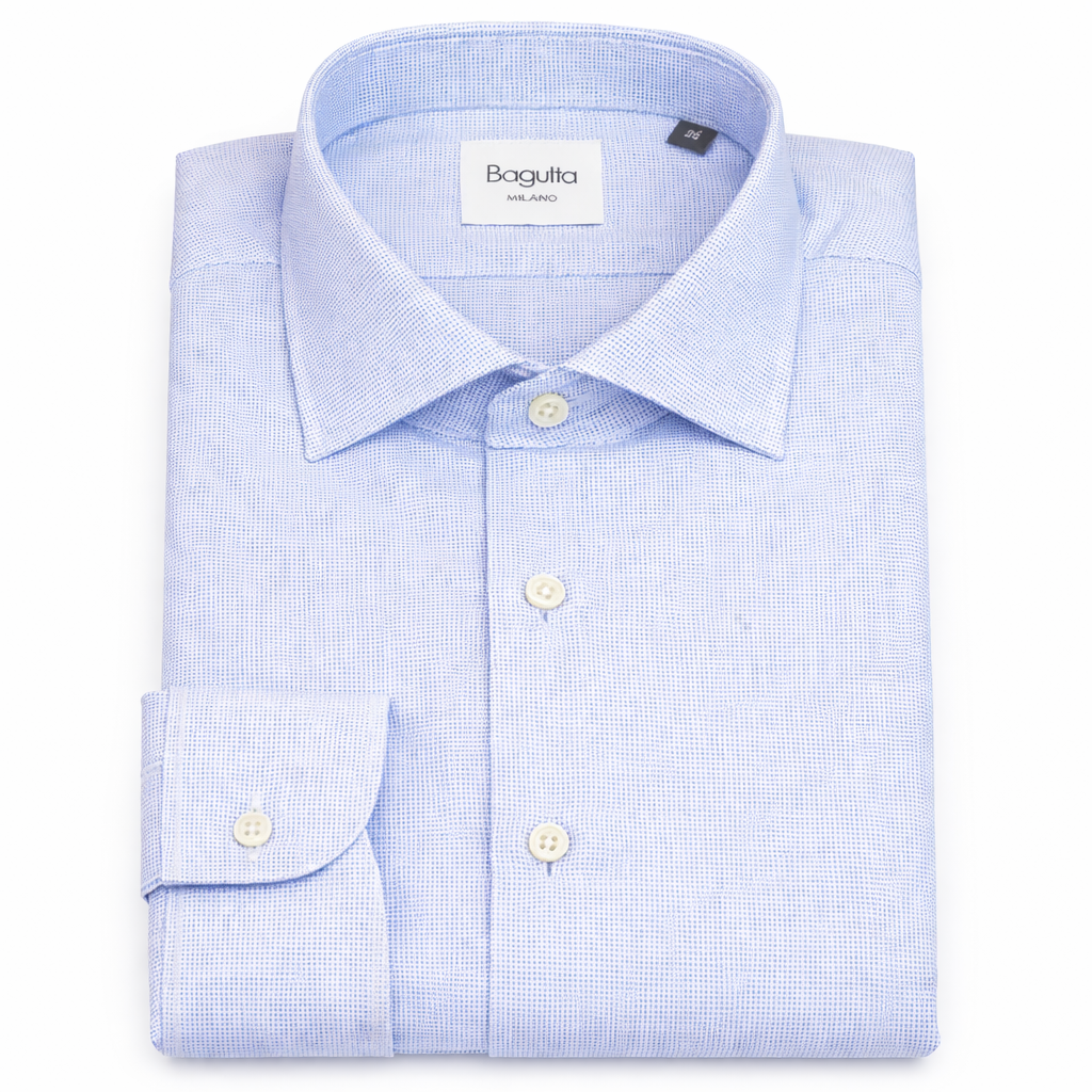 Bagutta Men Shirt Uomo Walter Blue