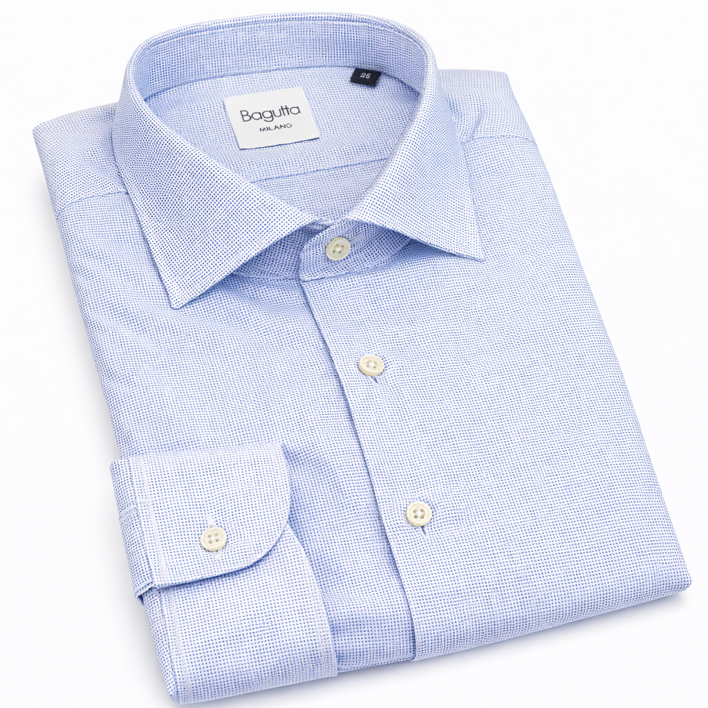 Bagutta Men Shirt Uomo Walter Blue