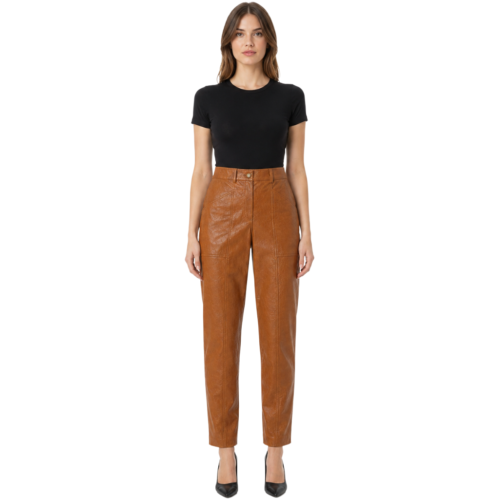 Twinset Women Trousers Leather Brown