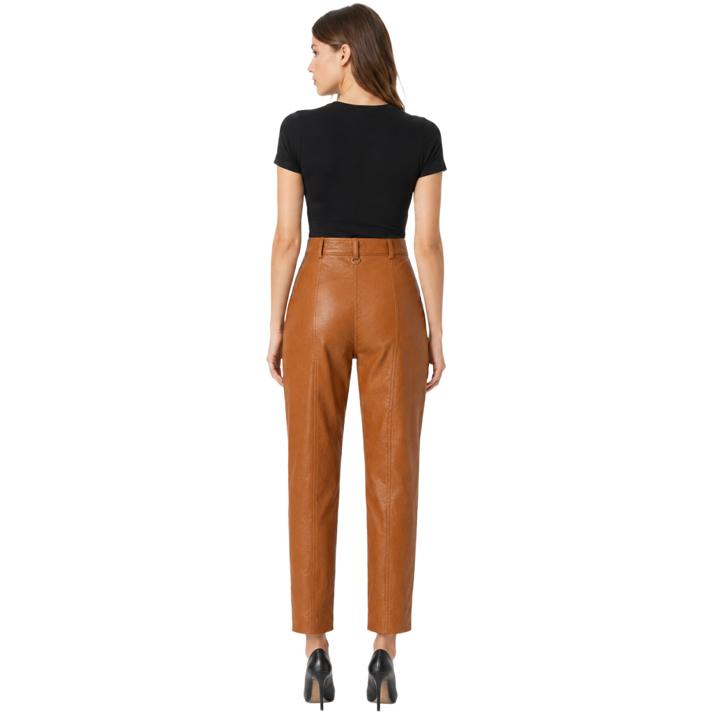 Twinset Women Trousers Leather Brown