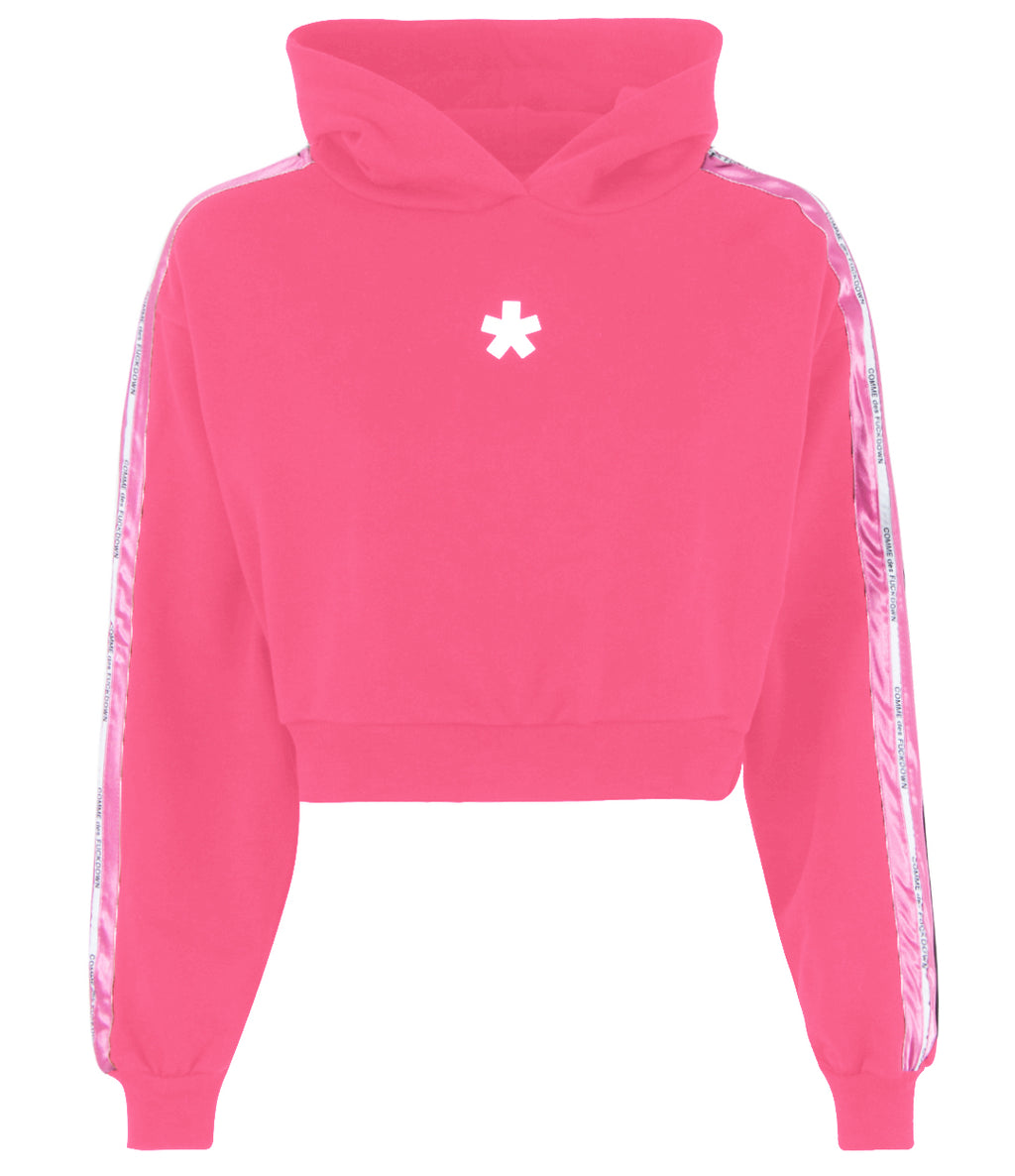 Comme Des Fuckdown Women Sweatshirt Short Hooded Fuchsia