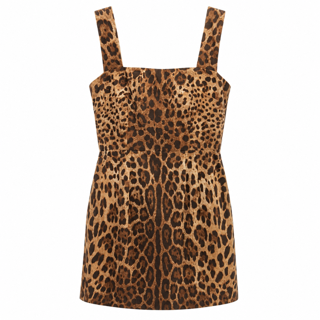 Dolce & Gabbana Women Dress Leopardato Brown