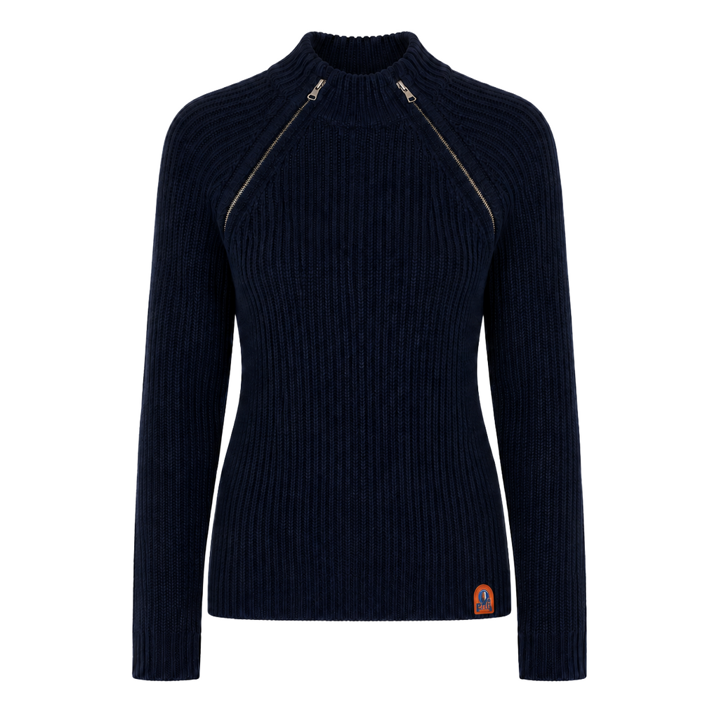 Parajumpers Women Knit Rib Jumper Blue