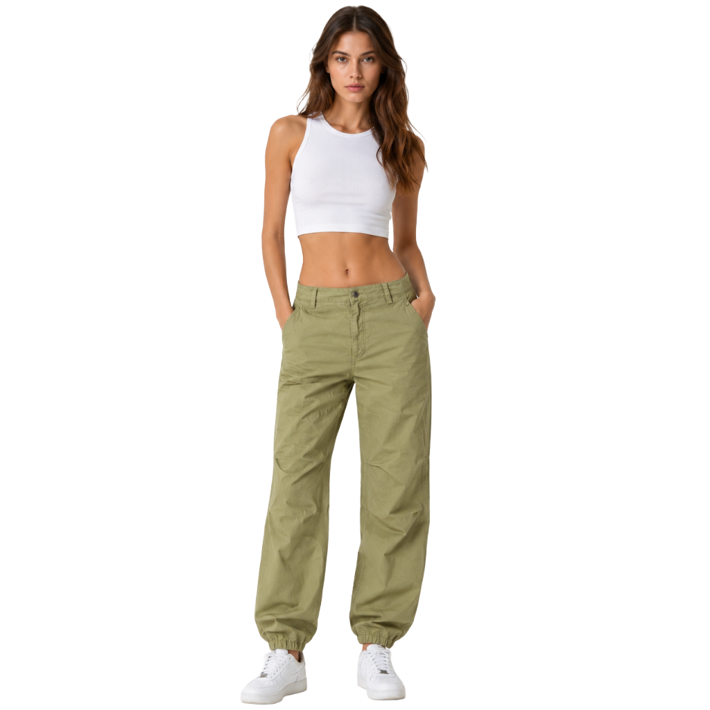 Pinko Women Trousers Marsiglia Cotton Green