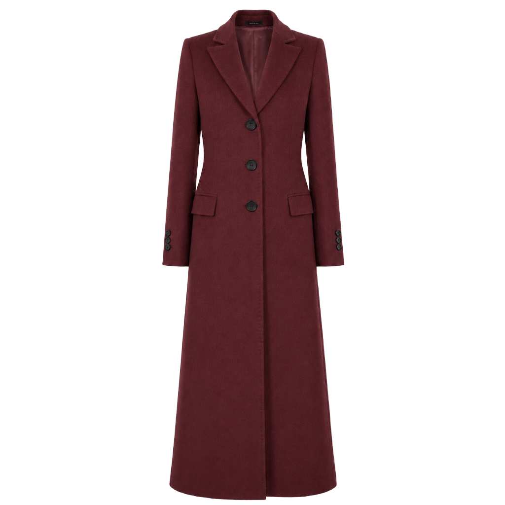 Loro Piana Fabric Women Coat Long Bordeaux Red