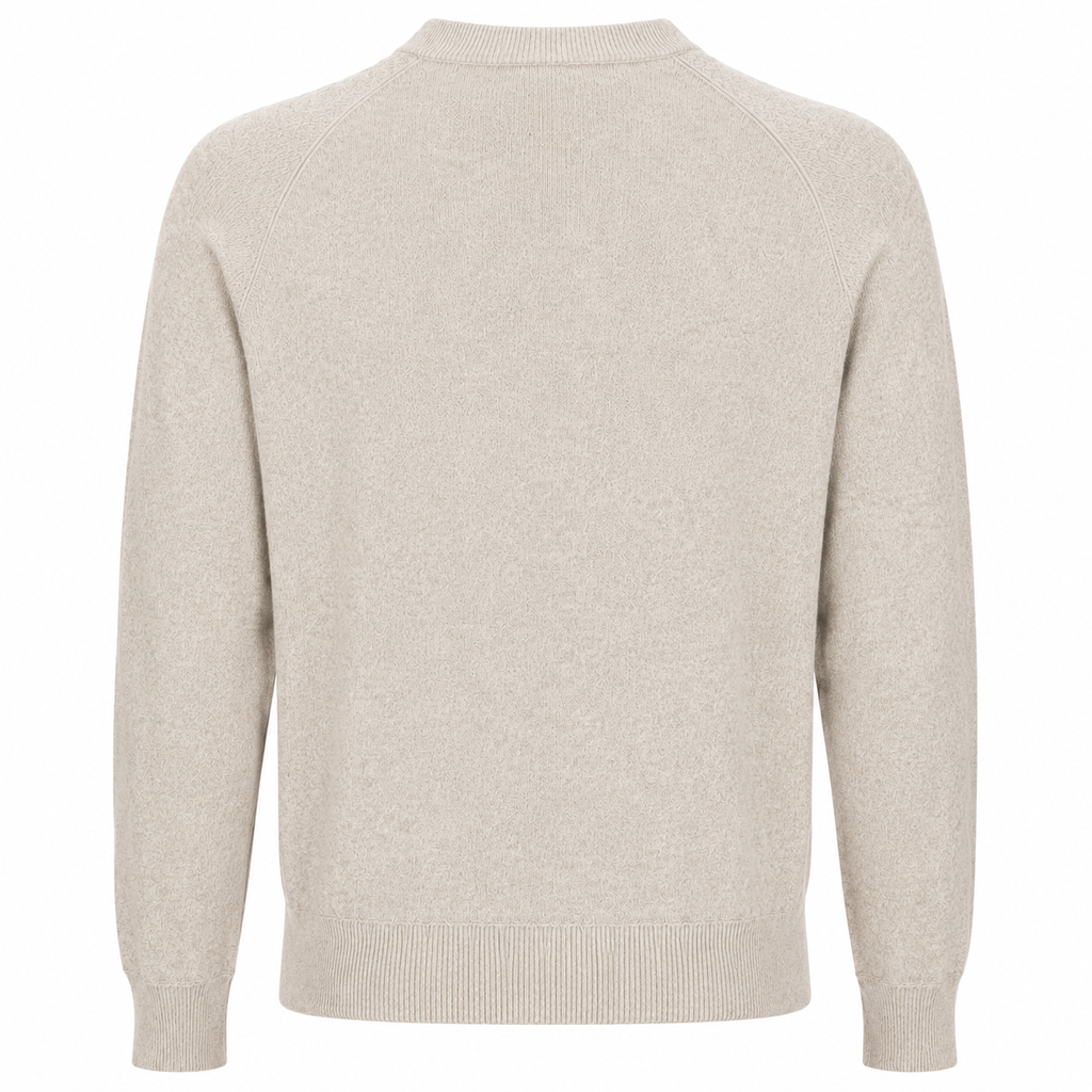 Emilio Romanelli Men Crew Neck Sabbia Sweaters Beige