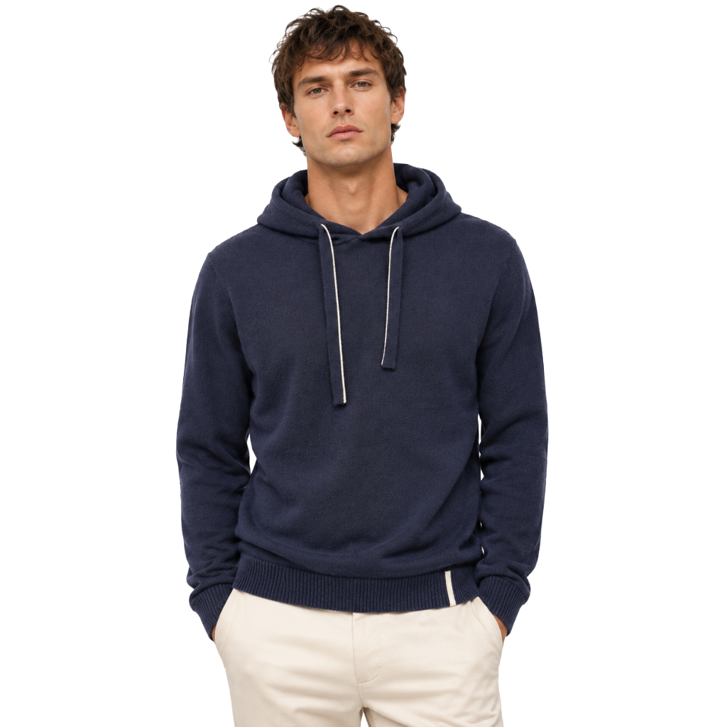 Alpha Studio Men Sweatshirt Hooded Geelong Blue