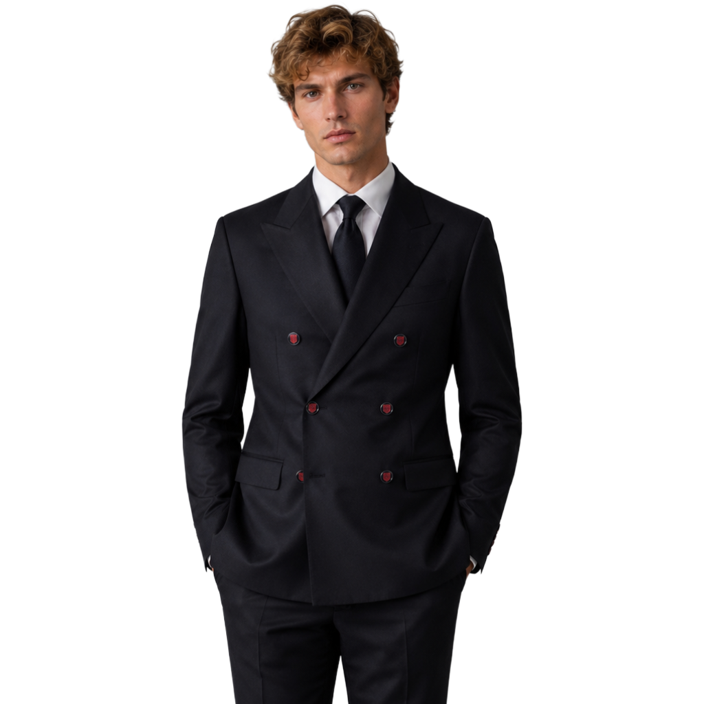 Dolce & Gabbana Men Jacket Double-Breasted Martini Blue