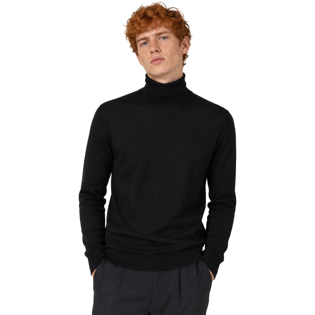 Alpha Studio Men Knit Ciclista Cashmere Black