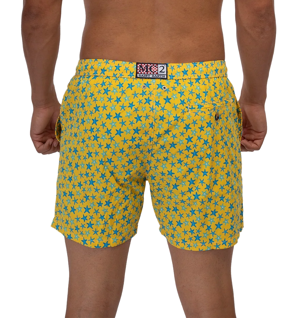 MC2 Saint Barth Men Comfort Light Star Coral Swimwear Yellow