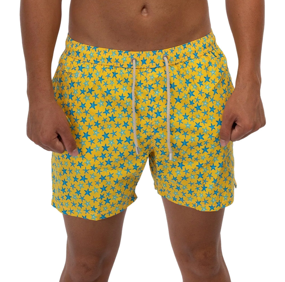 MC2 Saint Barth Men Comfort Light Star Coral Swimwear Yellow