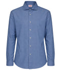 MC2 Saint Barth Men Shirt Denim Blue Chiaro Light Blue