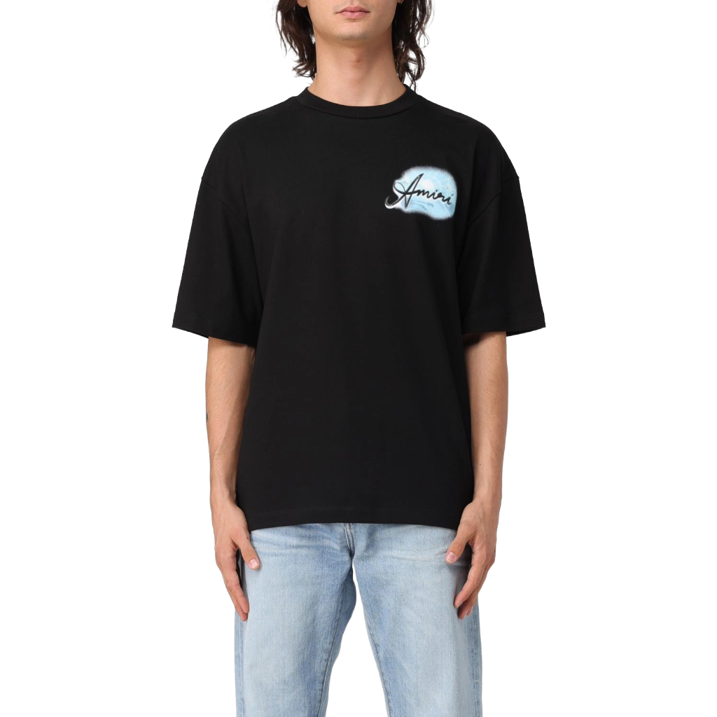 Amiri Men Paradise Brush T-Shirt Black