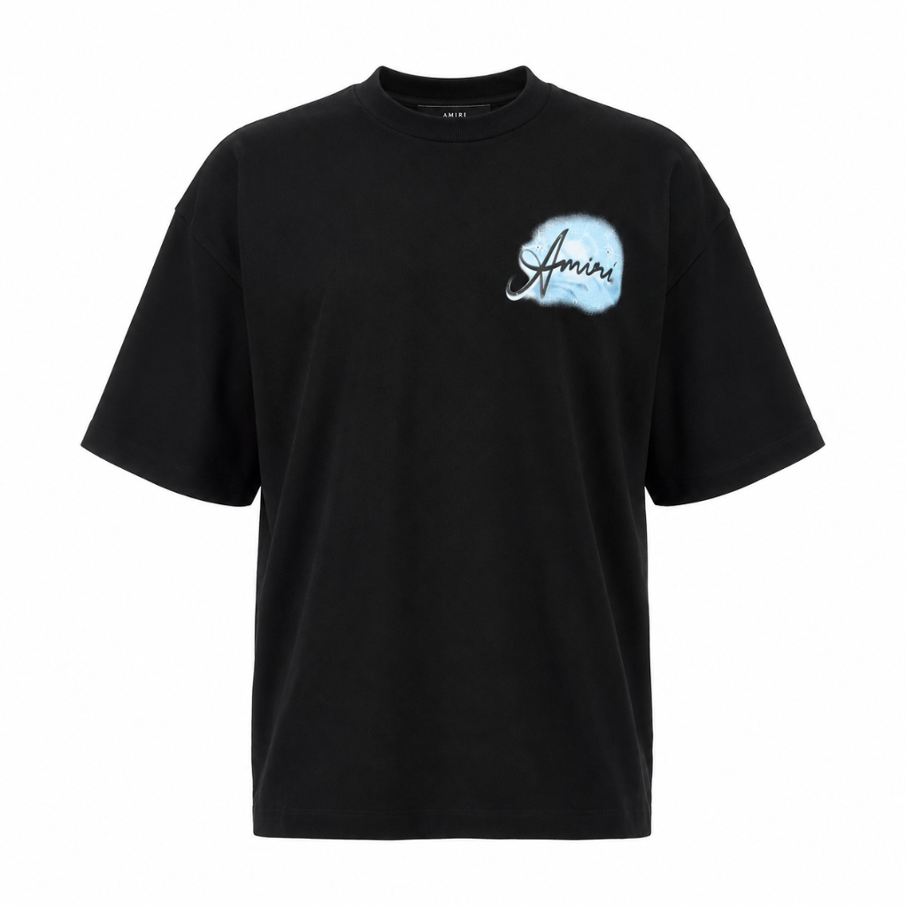 Amiri Men Paradise Brush T-Shirt Black