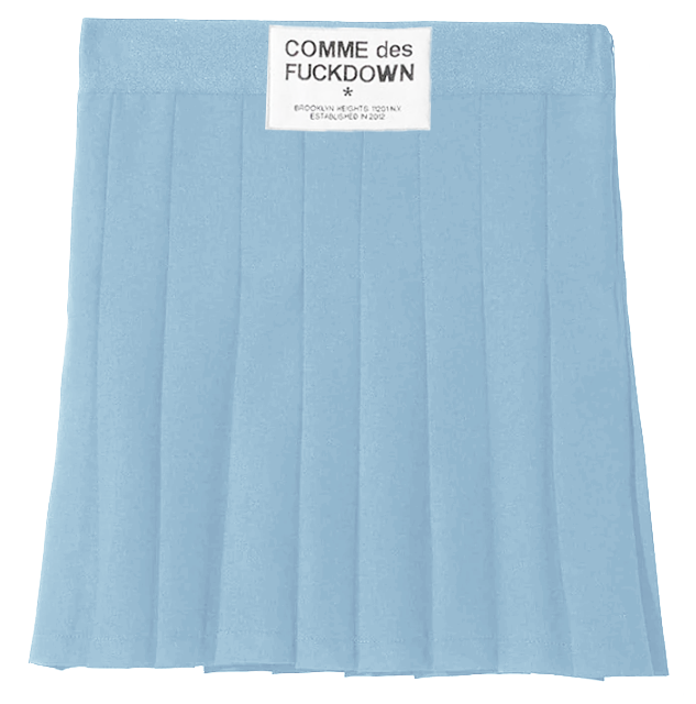 Comme Des Fuckdown Women Skirt Pleated Light Blue